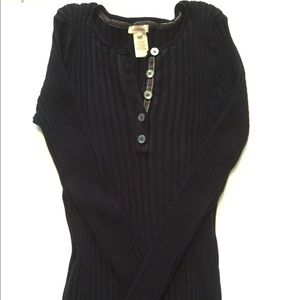 Sundance Women’s Black Henley Sweater Size L